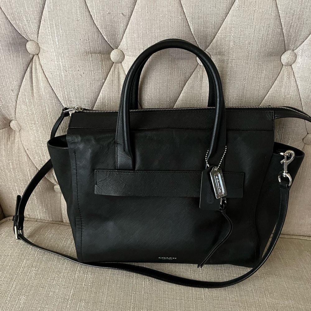 ❌SOLD❌COACH Bleeker Riley saffiano large black leather purse, 30149, EUC - Picture 2 of 15